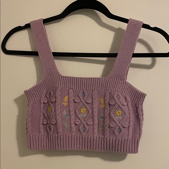Zara Lavender Knit Top - Picture 3 of 3